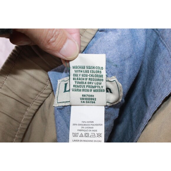 LL Bean Comfort Stretch Dock Pants Classic Fit Straight Leg Khaki XXL 34" - Picture 6 of 10